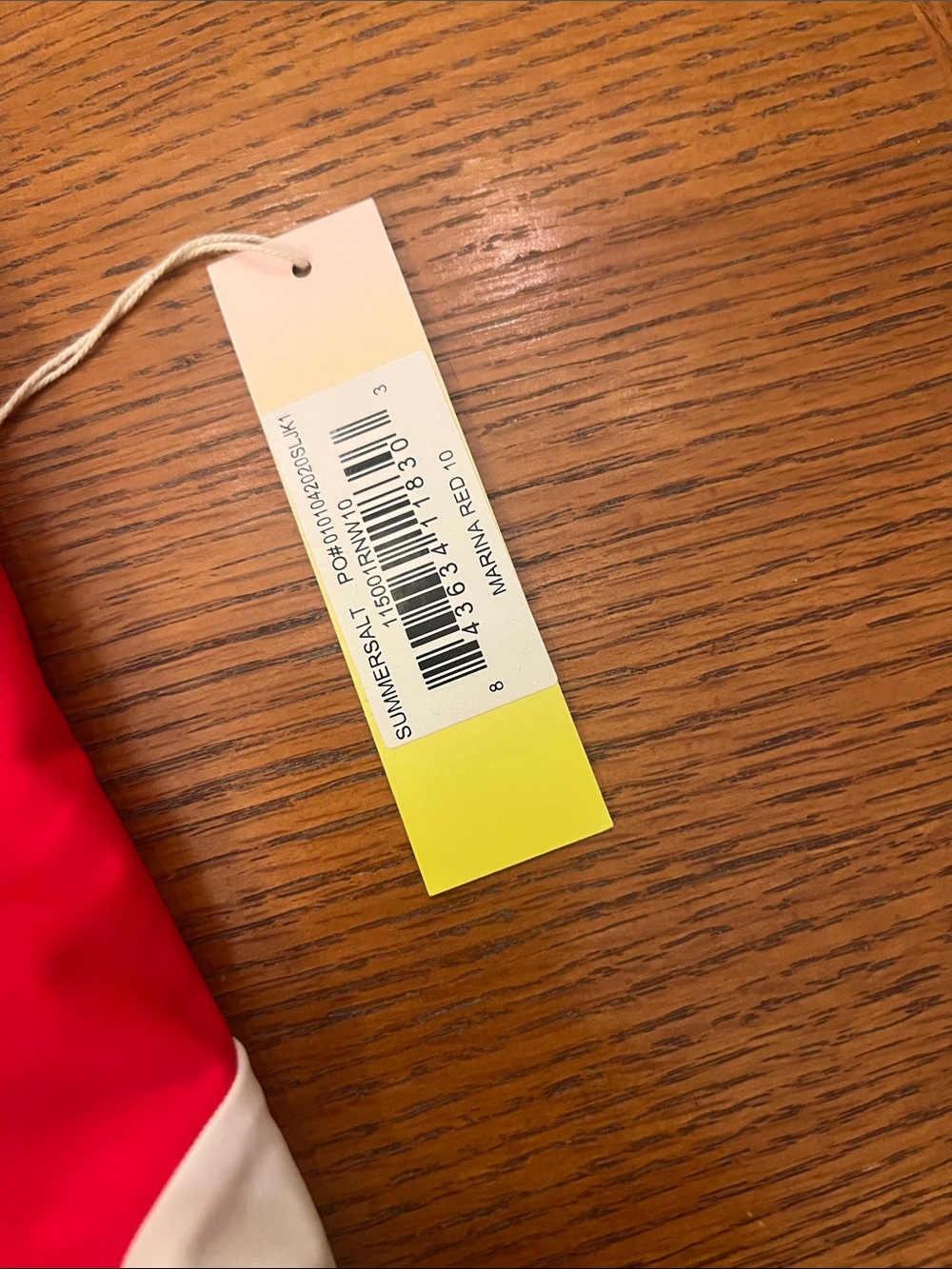 Size 10 summersalt Colorblock One-Piece Swimsuit in Hot Pink, Red & White B23 - Picture 4 of 5